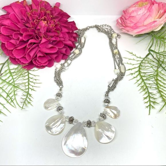 Jewelry - NEW⚜️MOTHER OF PEARL Teardrop Pendant Necklace